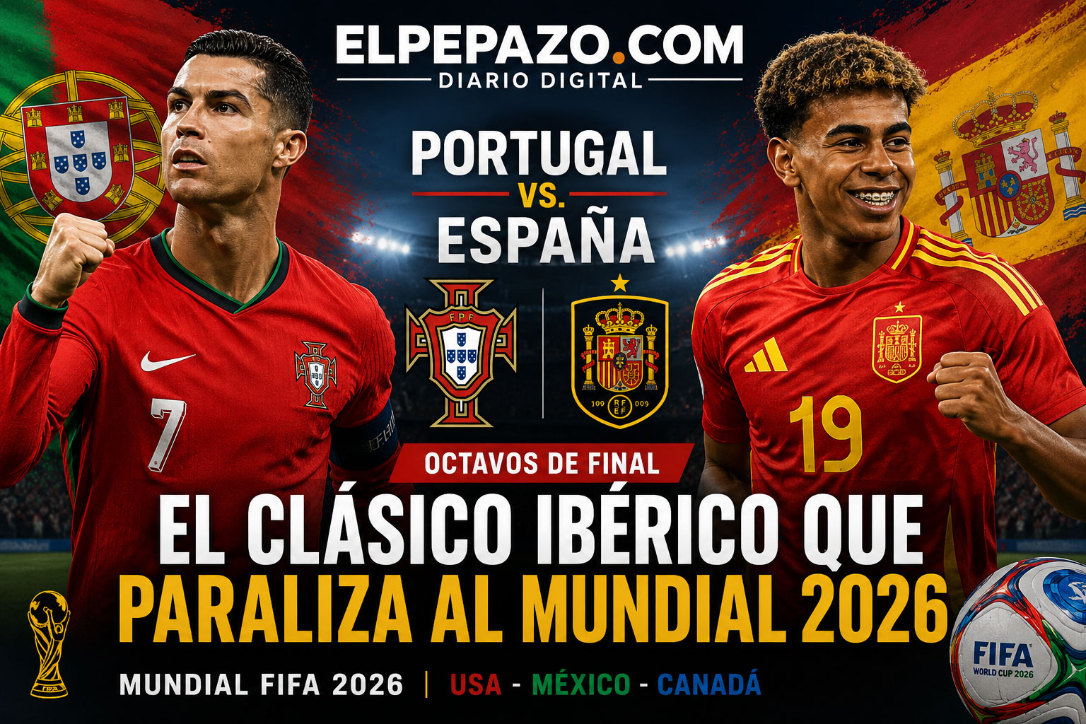 Portugal vs. España: el clásico ibérico que paraliza al Mundial FIFA 2026
