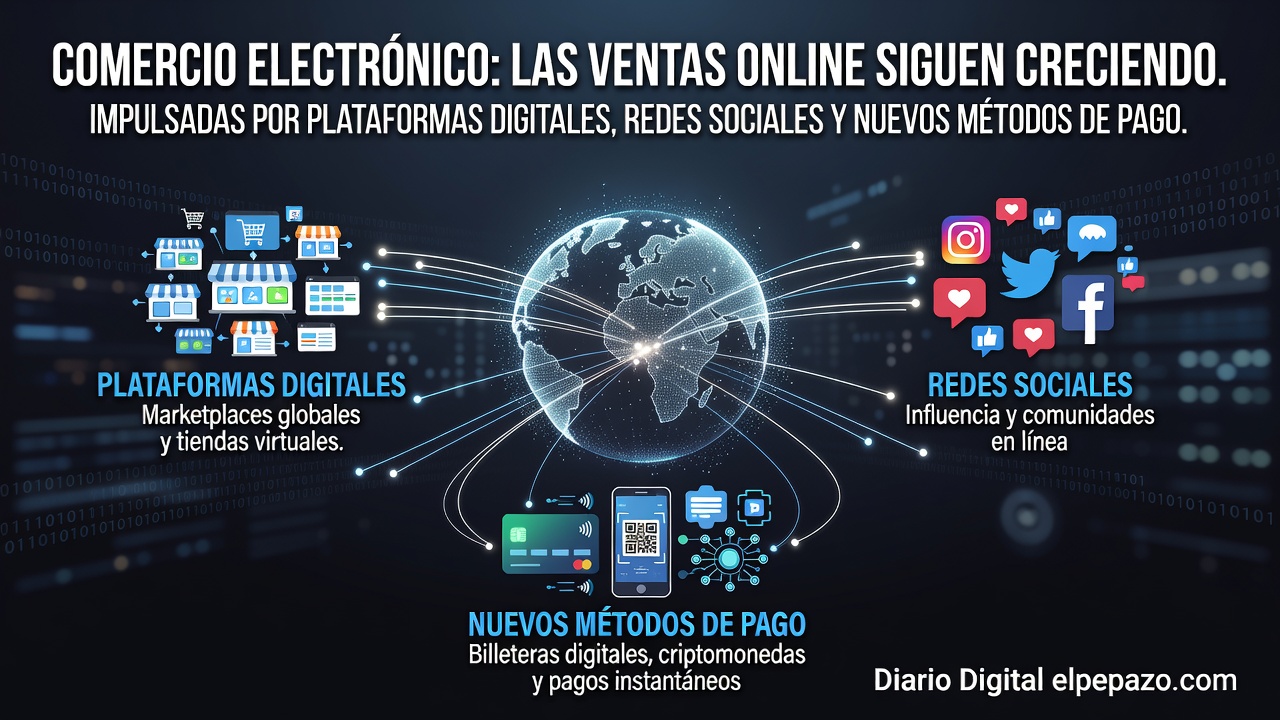 Comercio electrónico: las ventas online siguen creciendo impulsadas por plataformas digitales, redes sociales y nuevos métodos de pago