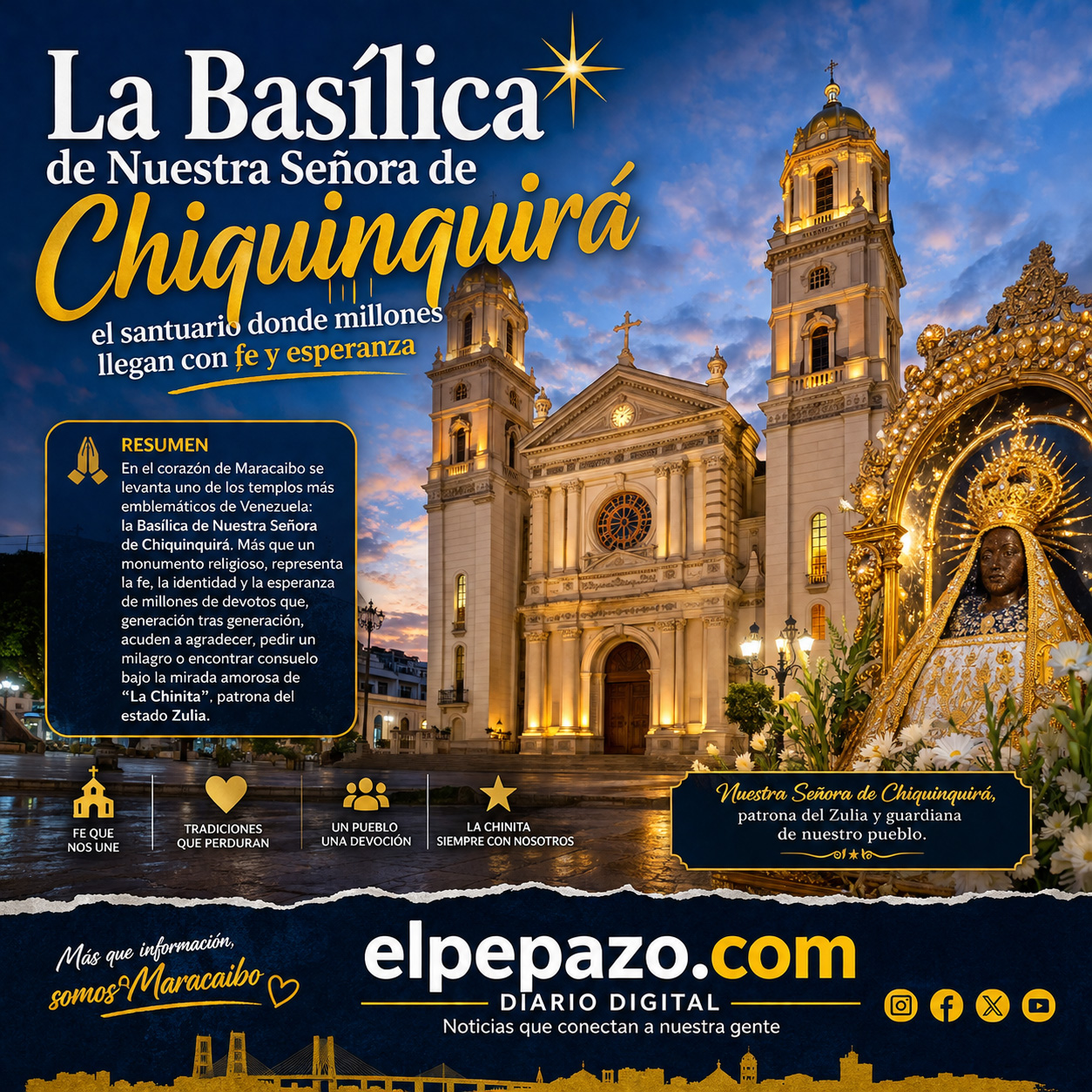 La Basílica de Nuestra Señora de Chiquinquirá: el santuario donde millones llegan con fe y esperanza