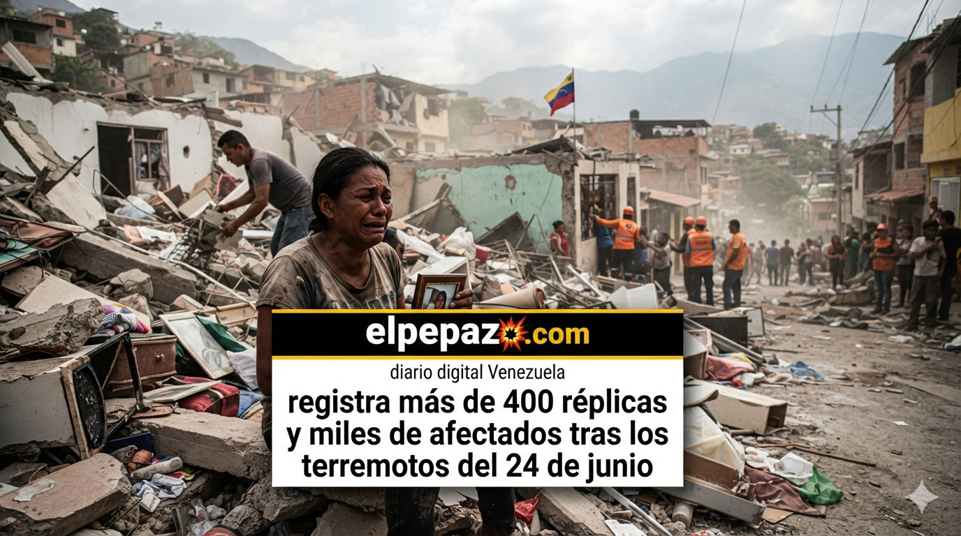 Venezuela registra más de 400 réplicas y miles de afectados tras los terremotos del 24 de junio